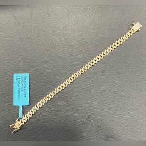 Elegant Gold over 925 Sterling Silver Moissanite Bracelet